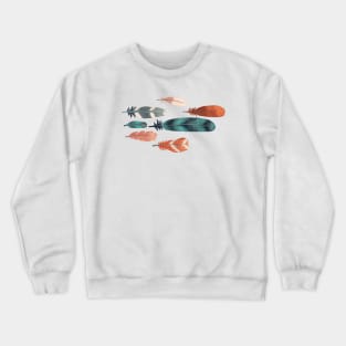 Kiskadee Feathers//colorful feather pattern Crewneck Sweatshirt